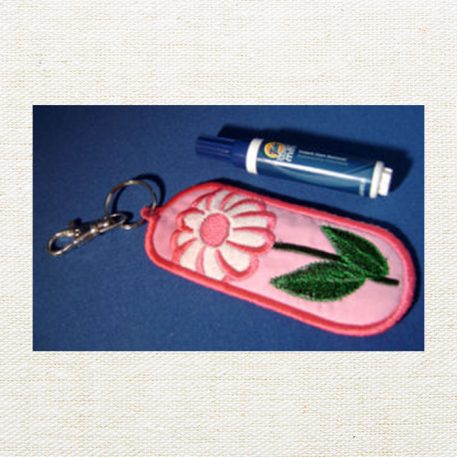 Flower Key Ring Chapstick Holder - Image 2