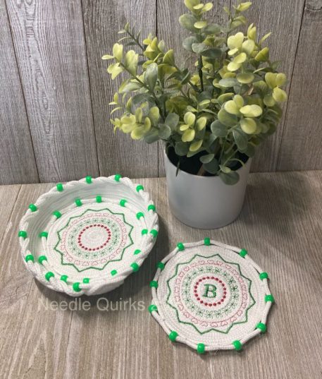 Beaded Clothesline Coaster Set