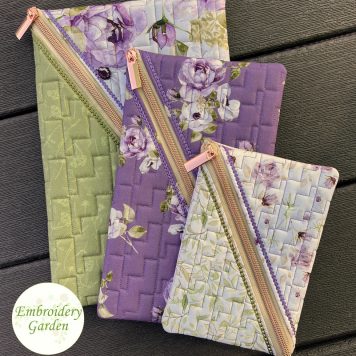 Diagonal Chic Zipper Bags