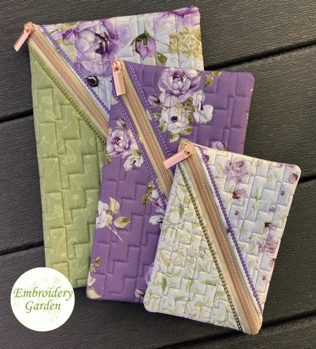 Diagonal Chic Zipper Bags