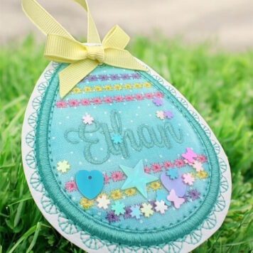Egg Confetti Tag