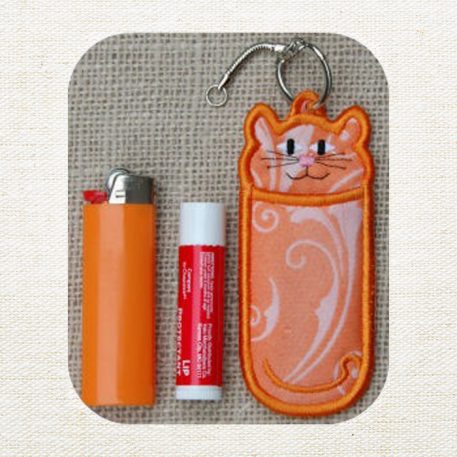 Cat Key Ring Chapstick Holder - Image 2