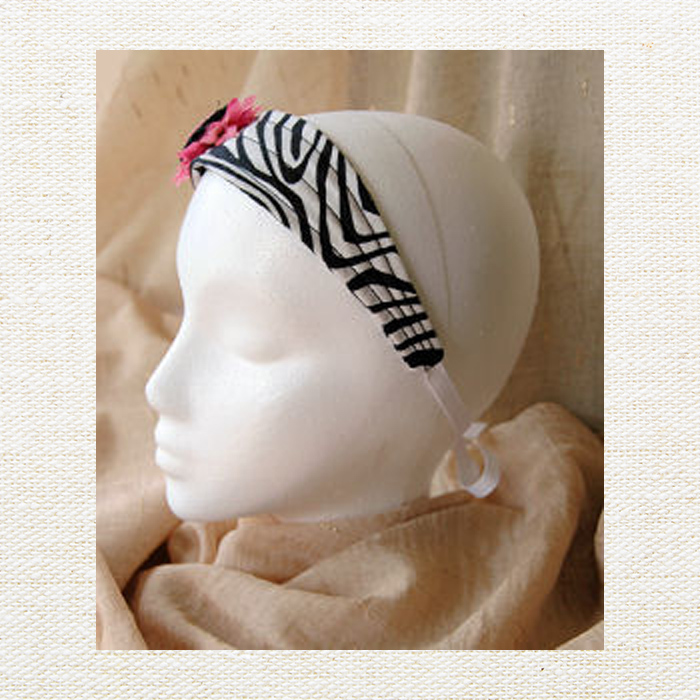 monogram headband scarf