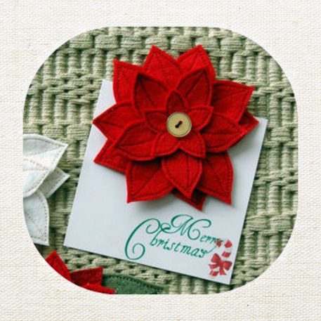 Felt Poinsettia Pin - Image 9