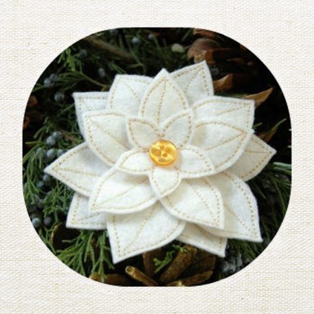 Felt Poinsettia Pin - Image 7