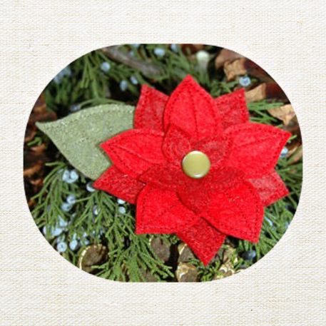 Felt Poinsettia Pin - Image 6