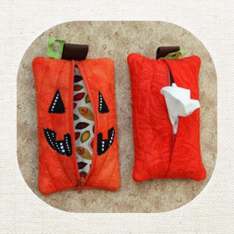 Pumpkin & Jack O' Lantern Tissue Holders - Image 2