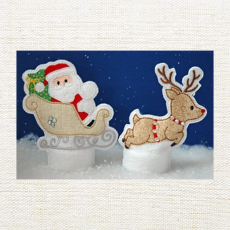 Santa Sleigh & Reindeer Flameless Tealight Covers - Image 4