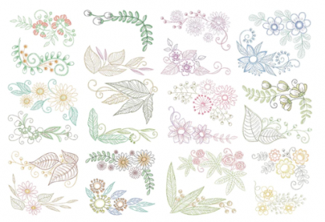 Hand-Sketched Floral Borders - Image 2