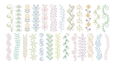 Hand-Sketched Floral Borders - Image 3