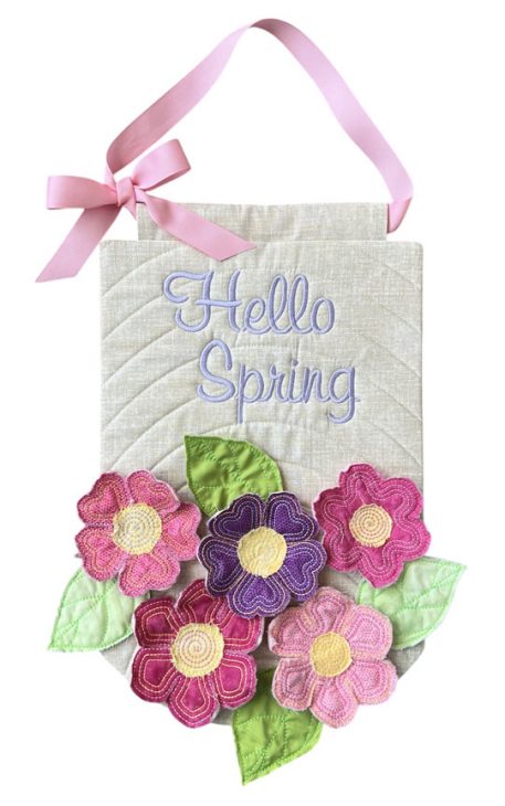 In the Hoop Designer Software Tutorial Spring Hanging and Flowers