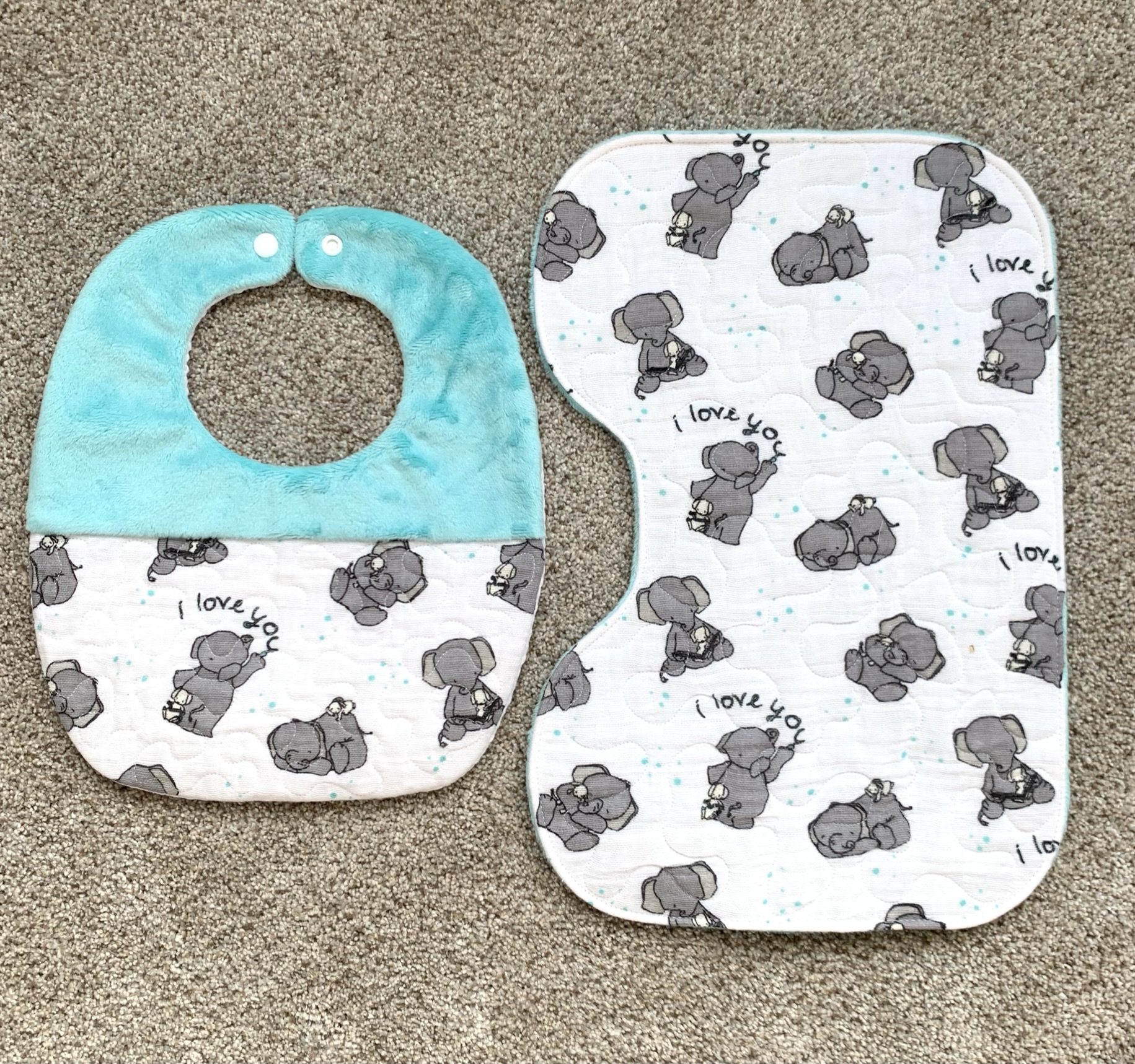 Delicate Duplex Prints Natural Linen Baby Bibs With Embroidery Cotton Burp Cloth 