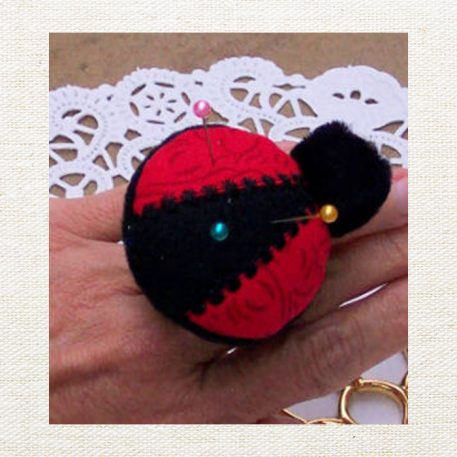 Ladybug Finger Pincushion
