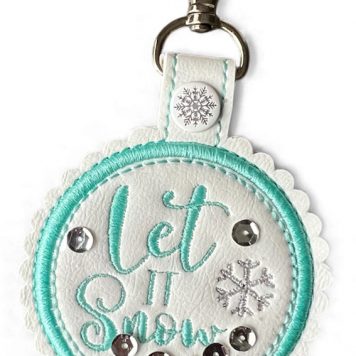 Let It Snow Confetti Keychain