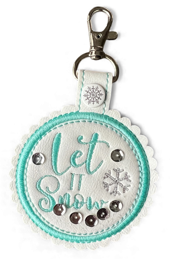 Let It Snow Confetti Keychain