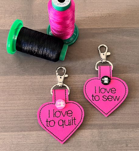 I Love to Sew Keychain