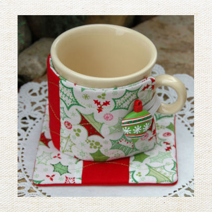 Red Coffee Mug - Ceramic - set of 2 - Cozy Hot Tea Milk Chocolate Cocoa  Holiday Mugs w/Coasters