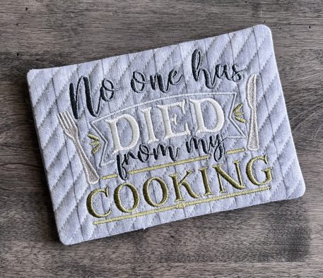 No One Died Mug Rug