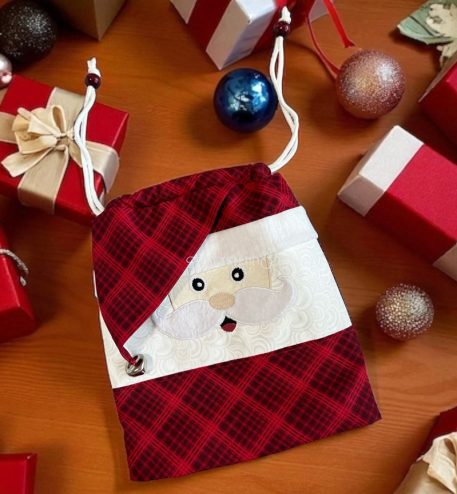 Santa Drawstring Pajama Bag