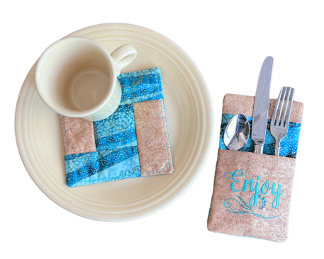 Silverware Holder & Coaster Set - Image 2