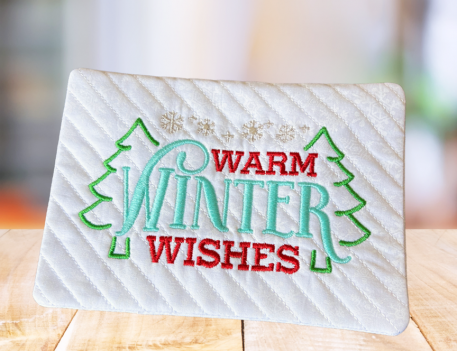 Winter Wishes Mug Rug