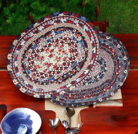Oval Rolled Placemat Virtual Class
