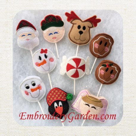 Christmas Sucker Holder Set