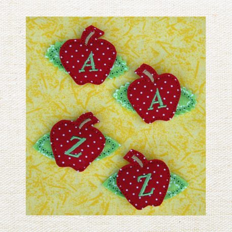 Apple Monogram Hair Clips