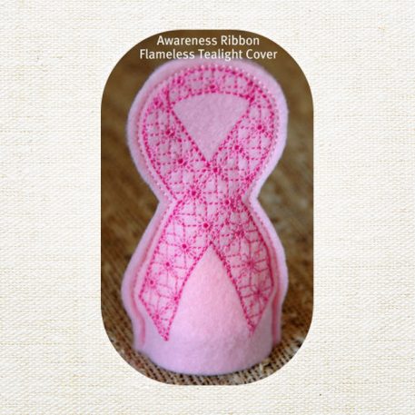 Awareness  Ribbon Flameless Tealight Cover