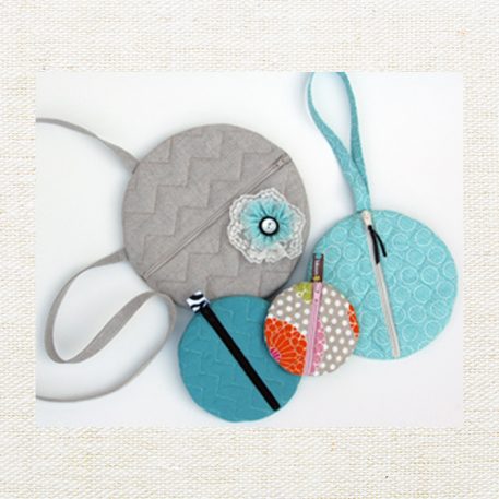 Chevron Circle Pouches Set