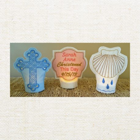 Christening Flameless Tealight Covers