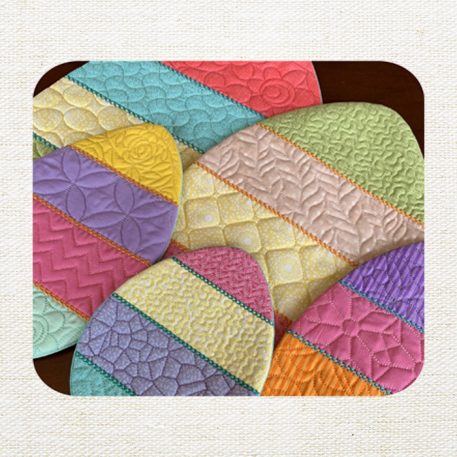 Egg Coasters Mug Rugs Etc Set - Image 3