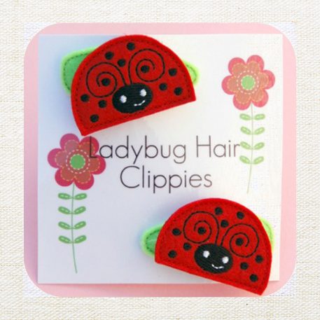 Ladybug Hair Clippies