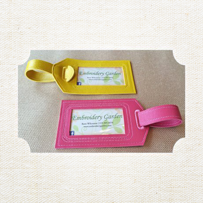 Embroidered luggage hot sale tags with snaps