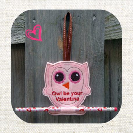 Owl Valentine Pencil Holder