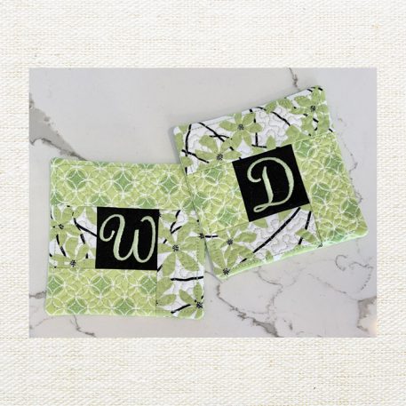 Pieced & Monogrammed Coasters