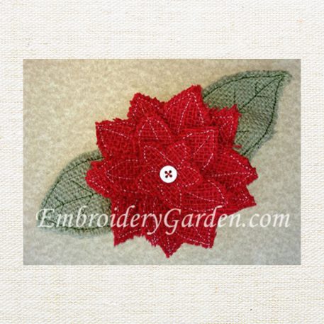 Felt Poinsettia Pin - Image 5