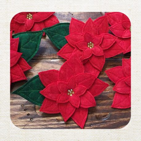 Felt Poinsettia Pin - Image 2