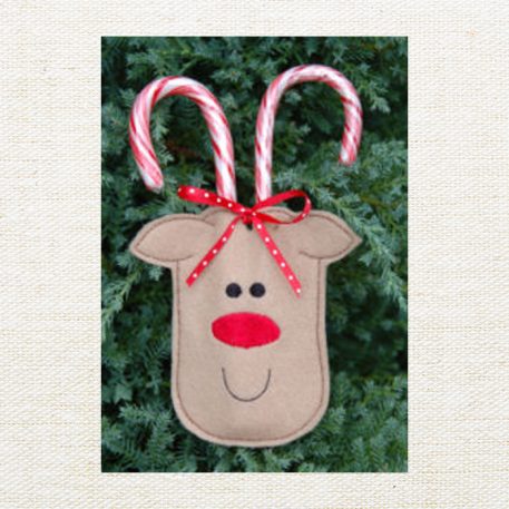 Reindeer Candy Cane Holder 4x4