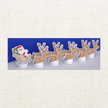 Santa Sleigh & Reindeer Flameless Tealight Covers