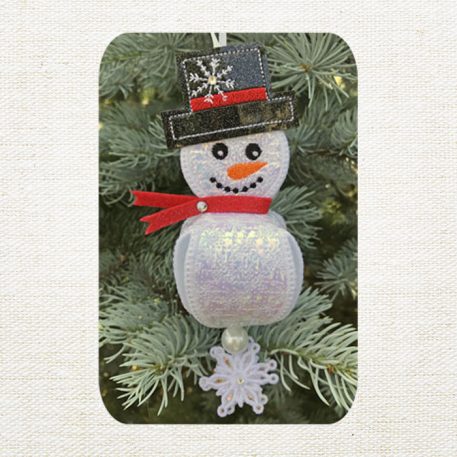 3D Sparkly Snowman Ornament - Image 3