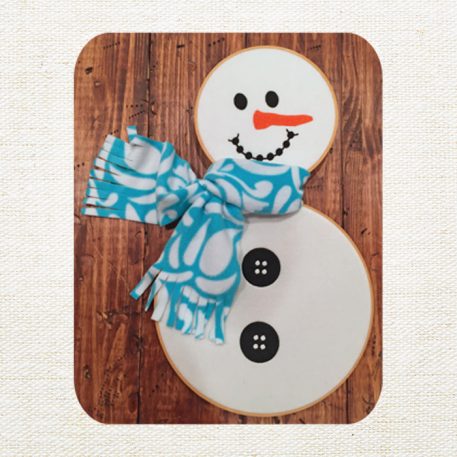 Wooden Hoop Snowman Project